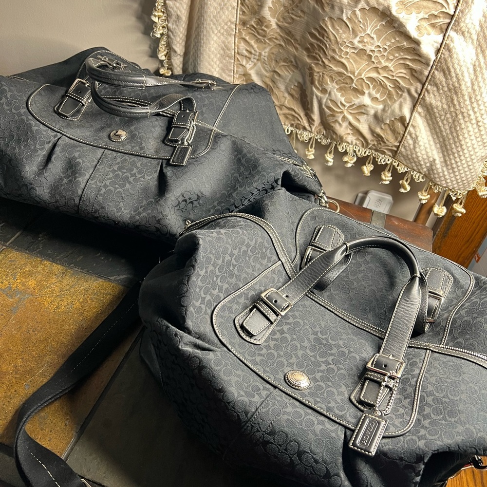 1- Coach Over Night Bag- this is the larger one to the left of first picture.